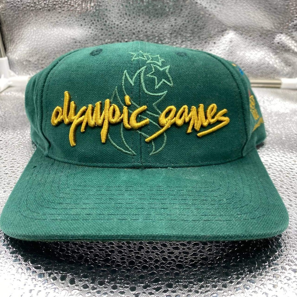 Vintage Atlanta 1996 Olympic Game The Game Hat Men OS Green Embroidered Snapback
